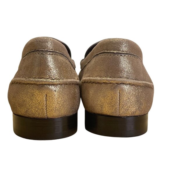 Cole Haan Women’s Gold Metallic Leather Pinch Grand Tassel Loafers Size 6.5B - Picture 6 of 10